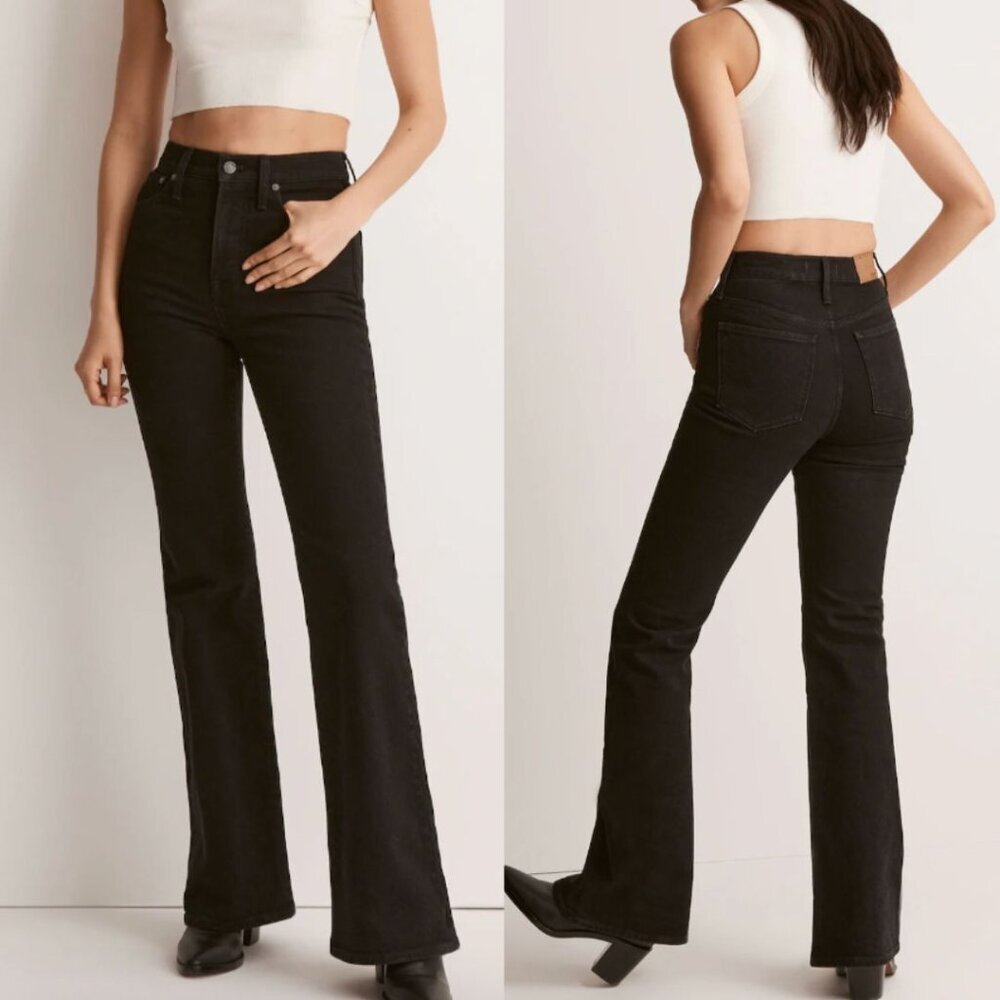 Madewell Black High-Rise Flare Jeans